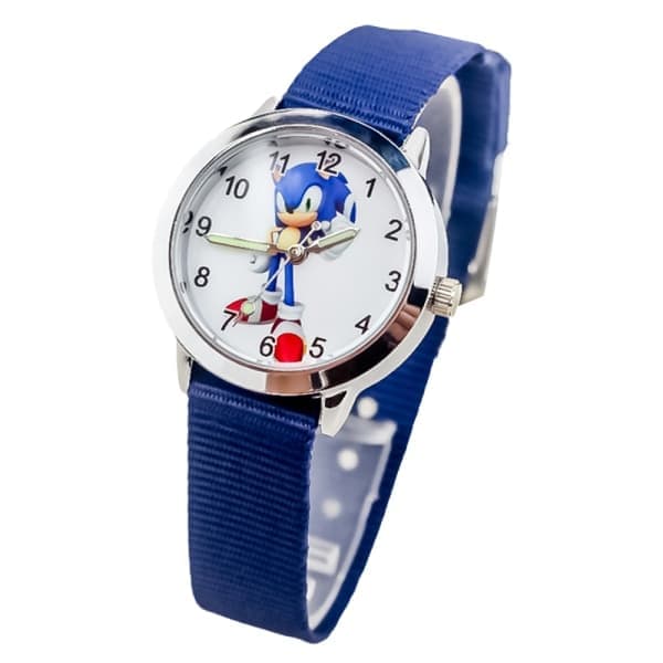 Sonic The Hedgehog Barneklokke Gutter Jenter Søt Kvarts Klokke Blå