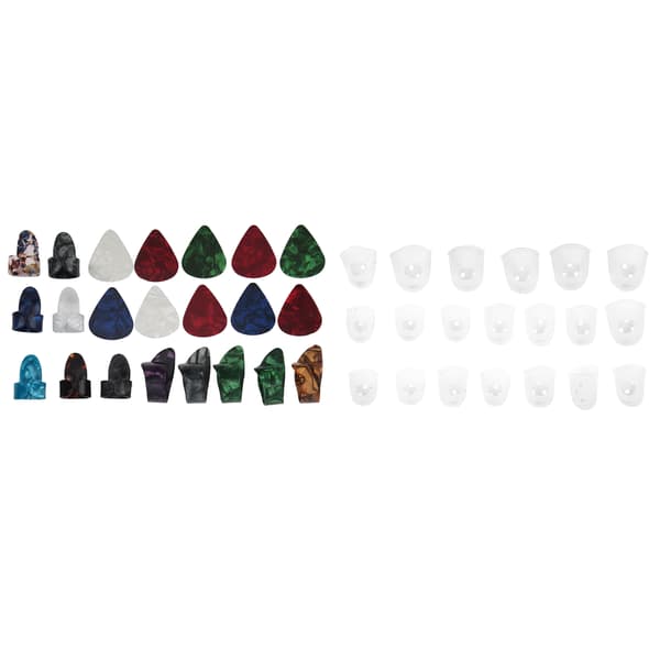 42 pcs Guitar Finger Protectors Set Thumb Picks Musical Instrument Accessories for Performances