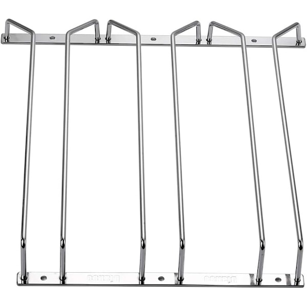 Vinglasstativ Under Skab Hængende Tråd Stænget Stativ Holder Krom Finish 27cm 3 Rækker - Vinglasstativ Holder, Krom