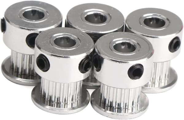 10 stk. aluminiumsremskiver med tænder til printer Reprap Mendel Prusa tandremskive