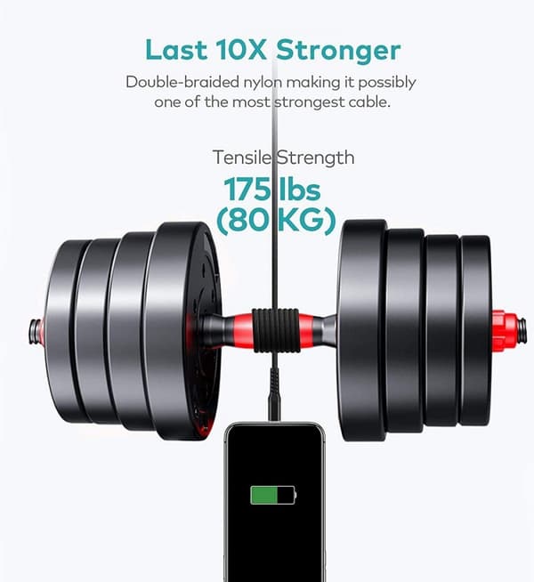 FOR iPhone-lader 3 meter, Lightning-kabel Lang 3 meter, F