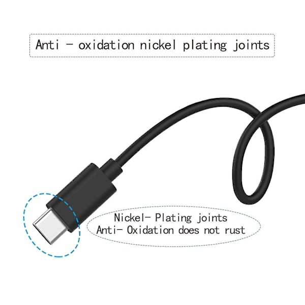Erstatning kompatibel Samsung Smart TV fjernkontroll lader ledning adapter trådløs USB type C lading