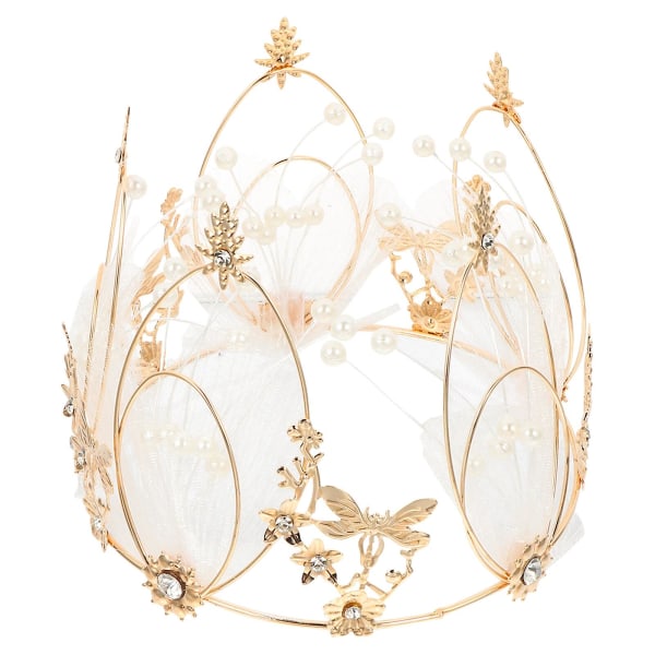 1 st Crown Cake Topper Födelsedagstårta Dekoration Mesh Crown Ornament FesttillbehörL L