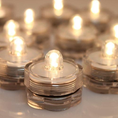 12x LED-lys, vanntette, for bryllup/fest/blomsterdekorasjon