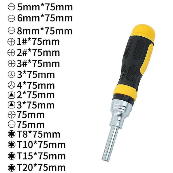 19-in-1 Ruuvimeisselisetti Manuaalinen DIY Sähköasentajan Korjausväline Matkapuhelimen Kannettavan Tietokoneen Kuusiokoloavaimen Torx-leikkuri