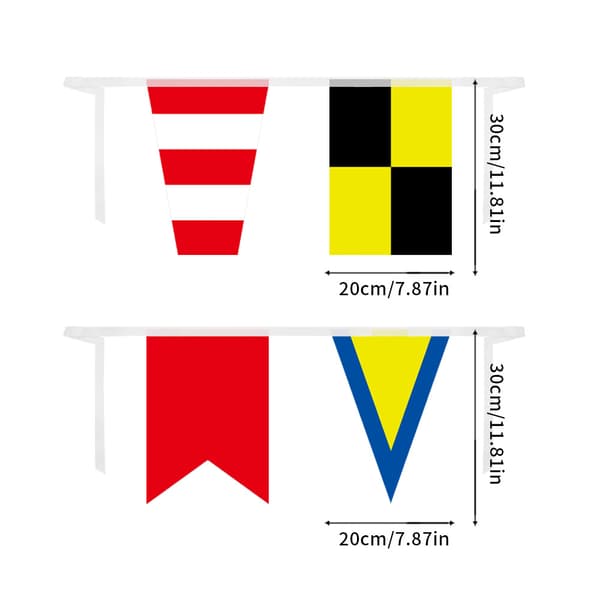 Custom Length 12m 40 Flags Marine Ship Boat Maritime Signal Flags String[GKS]
