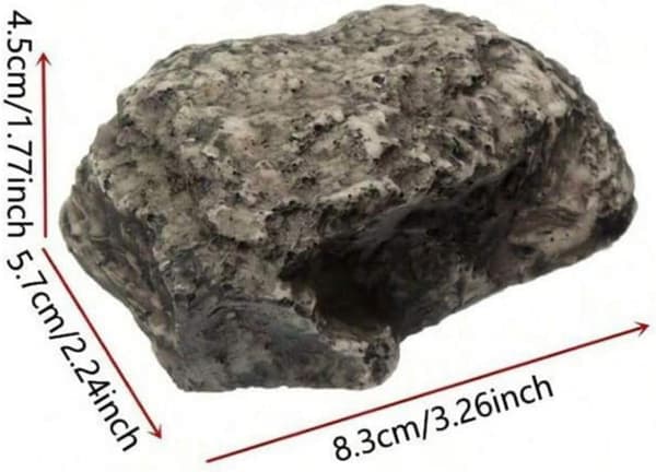 Realistic Stone Holder for Secure Outdoor Garden Hidden Key Box Storage Dark Stone