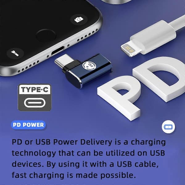 U2-058-LT017 Vinklet Design USB-C Han til 8Pin Hun Konverter 480Mbps Dataadapter til iPhone
