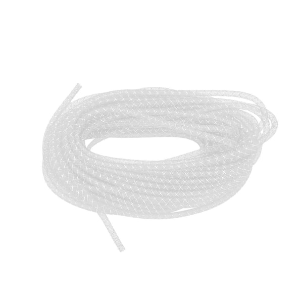Elastisk mesh-rør Polyester-fletningsrør Kreativt netgarnsnor Gør-det-selv-smykkefremstillingsudstyr til kvinder, børn, hvid, hvid White