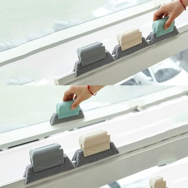 6 Window Track Cleaning Brushes - Mini Small Brush for Door Rails, Window Tracks