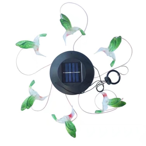 Aurinkoenergialla toimiva tuulikellovalo, värikkäät LED-valot, kolibrilahja, aurinkoenergialla toimiva väriä vaihtava puutarhan riippuva valo, (Värikäs merisiili)