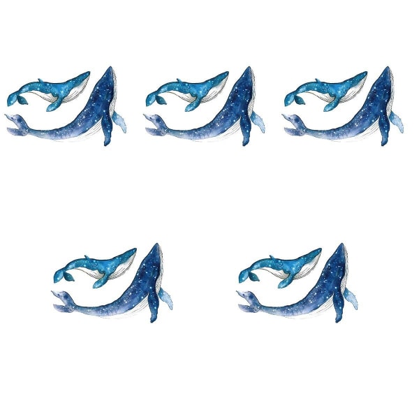 10 Sarjaa Lastenhuoneen Makuuhuoneen Piirrettyjä Ihania Valaskalastajia Seinätarroja (sininen) 10 Sarjaa 60X40CM 10 Sets 60X40CM