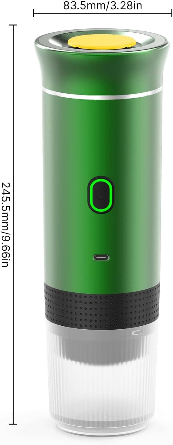 Irishom Portable Coffee Maker - 3-in-1 Cordless Machine for Capsule, Ground Coffee & Cold Brew with 150ml Cup