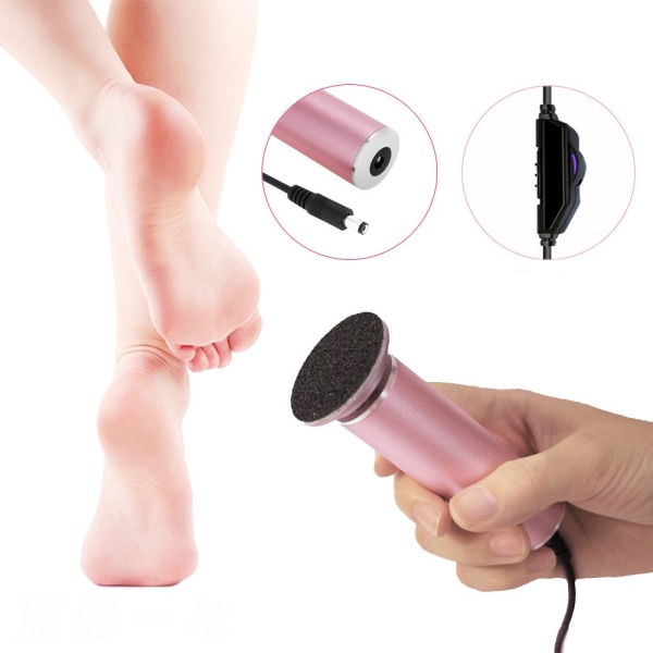 Elektrisk fotfil, Profesjonell Foot Callus Remover med justerbar hastighet, 360° rotasjon, fjerner død hud hard hud og hard hud