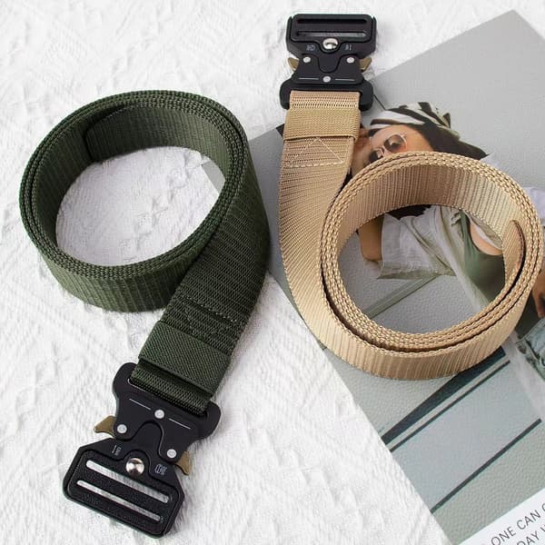 120cm Taktiskt Bälte Herr Utomhus Nylonspänne Bälte (Khaki)
