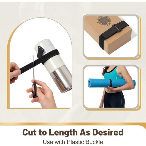Adjustable cable ties 10m x 2cm with 70 loops, free cutting length, extra strong adhesive, retractable hook and loop fastener