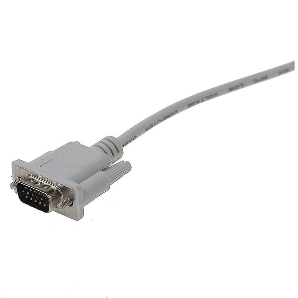 VGA DB15 han til RS232 DB9 pin han adapterkabel / videografisk forlængerkabel (hvid, 1,5 m)