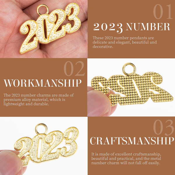 50 stk. Ornament Øreringe Charms Halskæde Fremstilling Håndværk Fremstilling Charms Smykker Charms J Golden 3.5X2CM