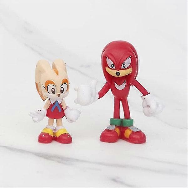 12 stk Sonic Actionfigurer for Barn & Voksne Tegneseriefigurer Leker Kakepynt Samleobjekter
