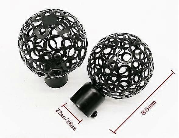 2 stk Gardinstangknopper, Par Gardinstangknopp Gardinstang Stanghode For Gardinstangsdekorasjon 28mm