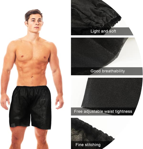 20 stk. sorte engangs-boxershorts til mænd | Åndbare item_package_quantity