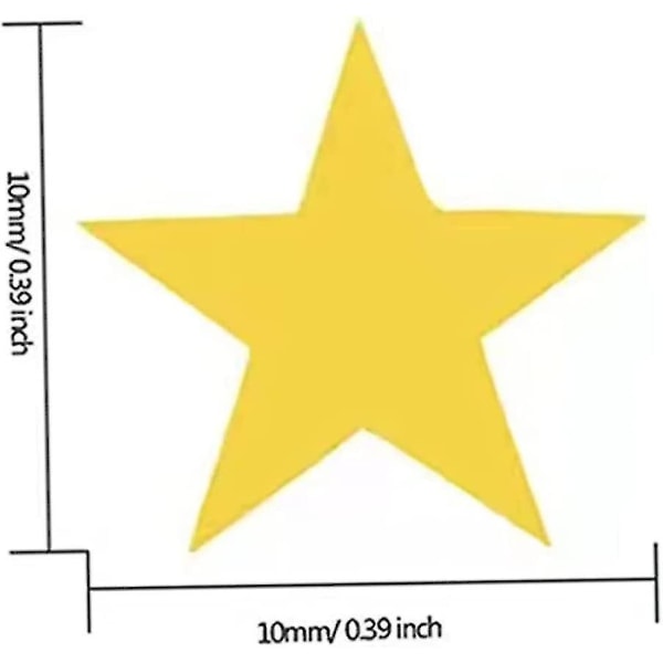 Star Glitter pailletter metallisk glans konfetti kompatibel med fest, borde, bryllup, kunsthåndværk (guld, 10 mm) 30 g (1 sæt)
