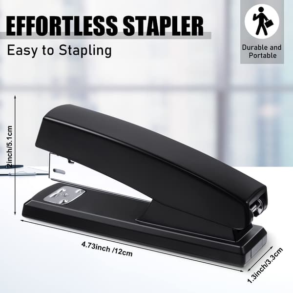 10 Pieces Desktop Staplers Office Staplers Bulk with 25 Sheet Capacity for School Office (white)