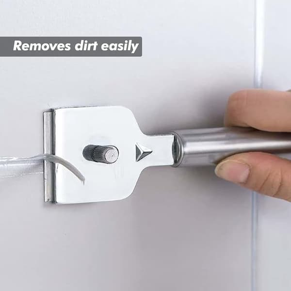 Glass Scraper, Ceramic Hob Scraper with 4 Replacement Blades Cleaner f