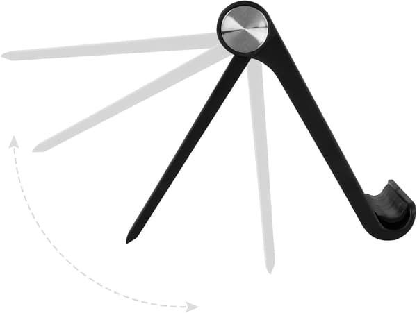wxsp 1-pak Sort Telefonholder - Foldbart Bordstativ til Mobiltelefon og Tablet -