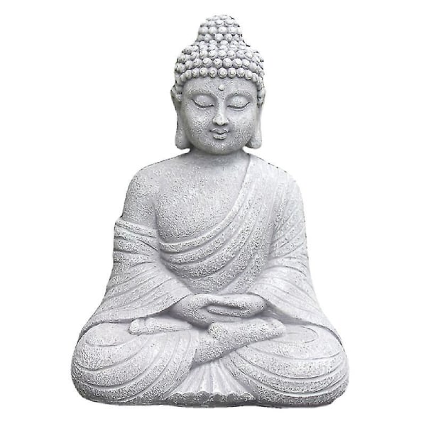 Vintage Havefigur af Buddha til Indendørs og Udendørs Have - Buddhistisk Figur - Skulptur - Hjemmedekoration