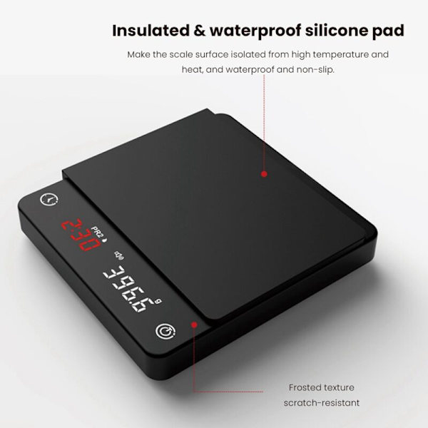 Mini Smart Kitchen Scale Weighing Espresso Precision Digital Coffee Scale with Timer