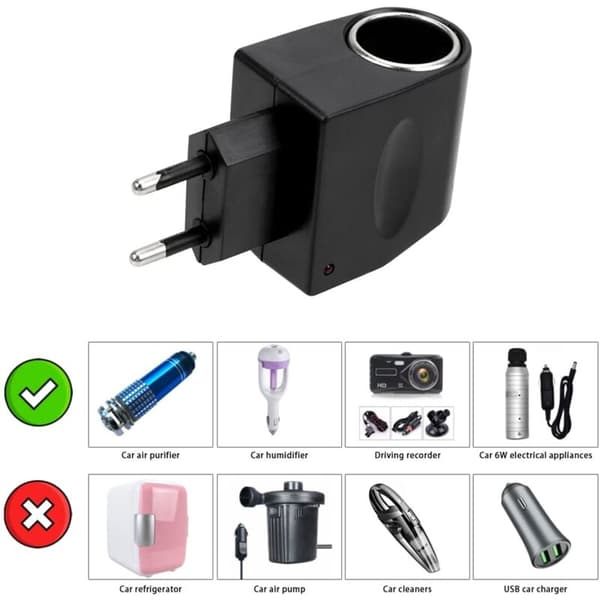 AC 220V til DC 12V Bil Strømomformer, 48W Bil Cigarettænderadapter