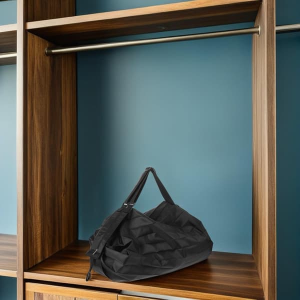 Foldable Shopping Bag with Large Capacity, Lightweight Nylon, Portable Zipper Shopping Bag