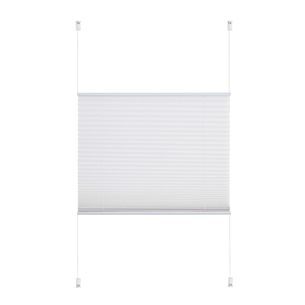 Plissé Vikgardin i Polyester Beige L L Beige