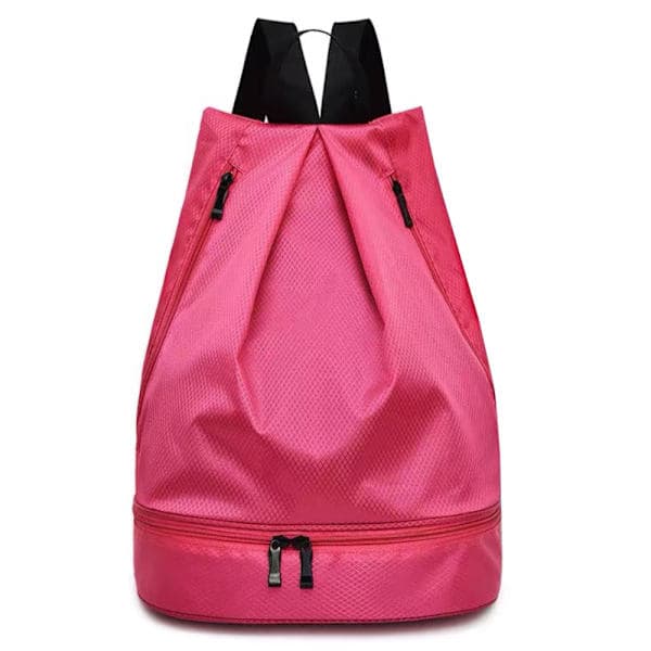 Portable Waterproof Backpack with Separate Shoe Compartment - Red Red
