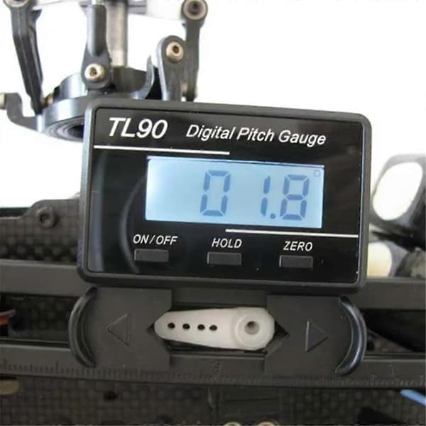 TL90 LCD Digital Pitch Gauge Propeller Blade Angle Measurement Tool Backlight Gyro Sensor ST250-800 Size Helicopter