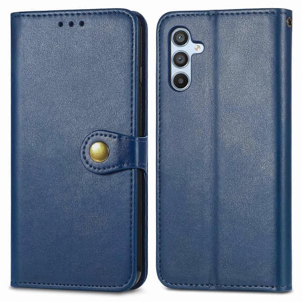 Fodral för Samsung Galaxy A56 5G Läderplånboksfodral med Ställ och Handledsrem - Grön Blå{AZC] Blå Multicolor Blue Multicolor
