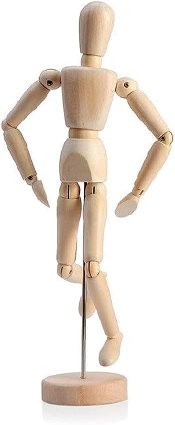 Artist Doll, Decorative Model with Stand, Movable Jointed Doll, Art