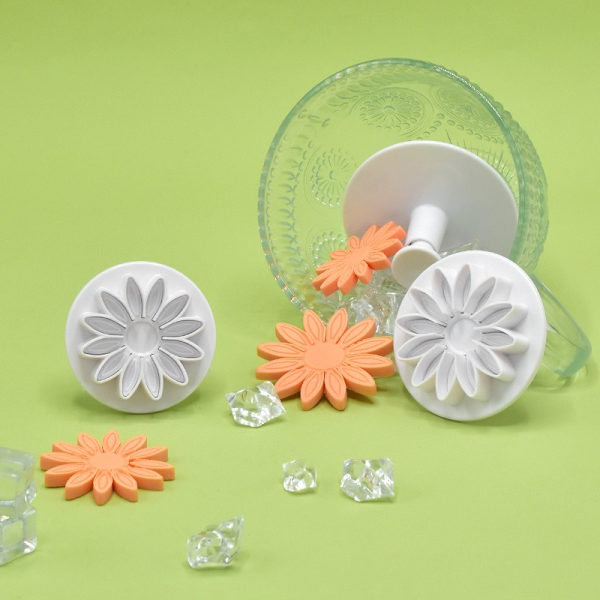 Plunger Cuttere, Åreformede Solsikke, Daisy og Gerbera, Solsikke-sukkerblomsterdesign trykkform 3-pakning