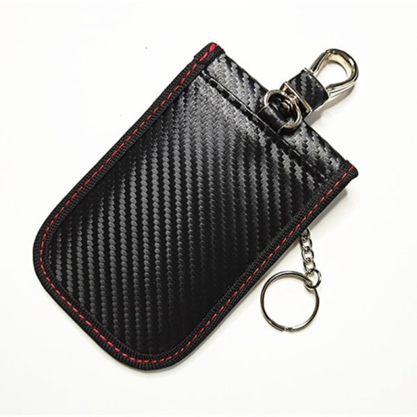 Röd billinje Anti RFID case Signalblockerande Faraday-väska, RFID-signalblockerande fickor för bilnyckel, case