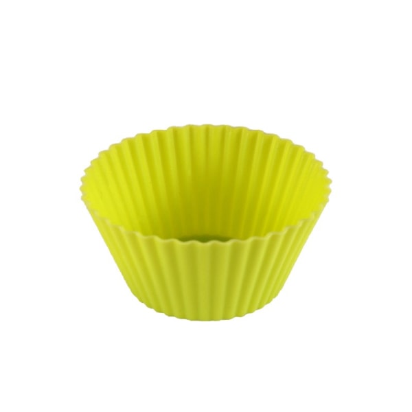 Genanvendelige silikone cupcake bagekopper 5 pakke, non-stick muffin liners til fest Halloween jul, 5 regnbue farver