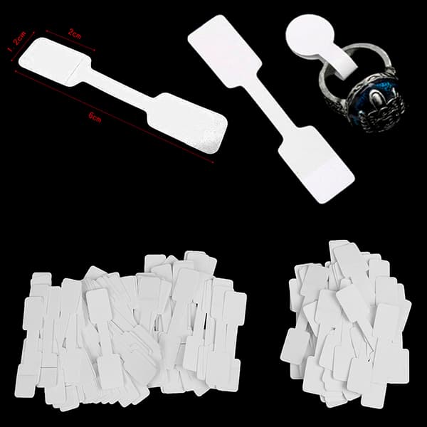 50/100 stk Prislapper for Halskjeder, Ringer, Smykker, Papirlapper 100 stk 100 pcs