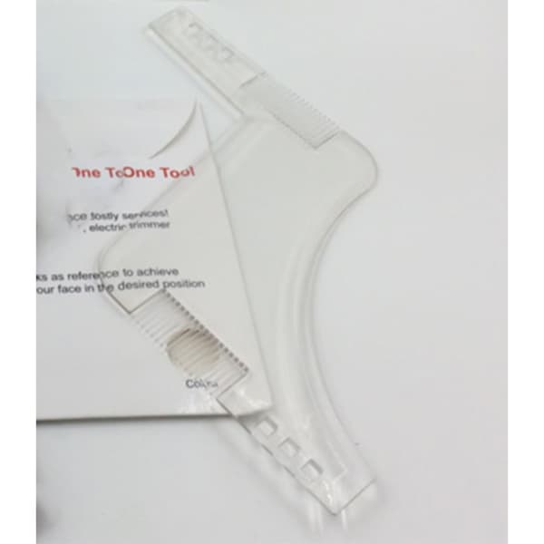 Beard Template for Perfect Beard Shaping - 17cm Transparent Transparent Transparent