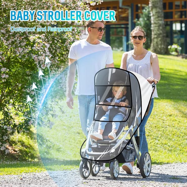 Universal Stroller Rain Cover, Stroller Rain Cover with Front Opening