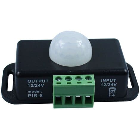 DC 12V LED Infrared Motion Detector Motion Detector PIR Motion Sensor For LED Strip/Bulb 12V 8A, Fonepro