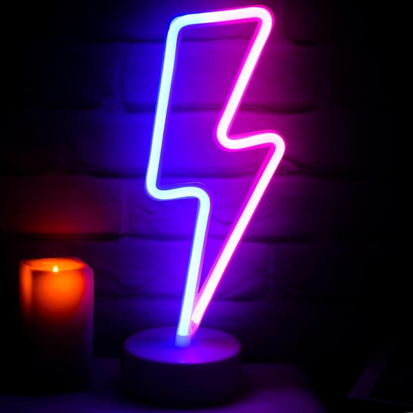 3 stk. lyn-neon til bryllupsfest (farver) Multi Colors