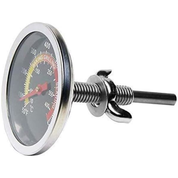 Grilltermometer i rustfritt stål 6 cm – Temperaturområde 10-400 °C – 7 cm stang – Presisjon +/- 2% - 01T08