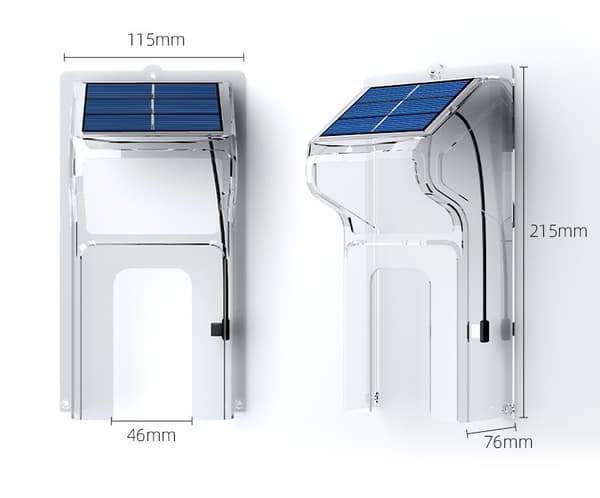 Solar Doorbell Rain Cover Protective Case Weatherproof Shield Mount Holder