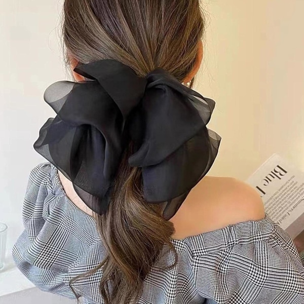 Uusi tyttö Iso Jousi Hiuspihdit Barrette Jousi Solmittu Pitkä Nauha Chiffon Hiusneula Tyttöjen Hiuspannan Hiusten Tarvikkeet Naisille