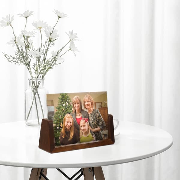 Trerammebase for skrivebordsvisning Rustikk stil Fotorammestativ Akryl